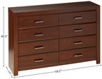 Acme Oberreit Wood 8-Drawers Bedroom Dresser In Walnut