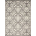 Nourison Jubilant Floral Ivory/Grey 4 x 6 Area--Rug, Easy--Cleaning, Non Shedding, Bed Room, Living Room, Dining Room, Kitchen