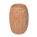 happimess Colt Coastal 21.06 Handwoven Hyacinth Storage Stool, Natural