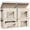 Univivi Storage Bins with Lids, Large Closet Organizers and Storage with Handles & Window, Foldable Fabric Storage Boxes with Li
