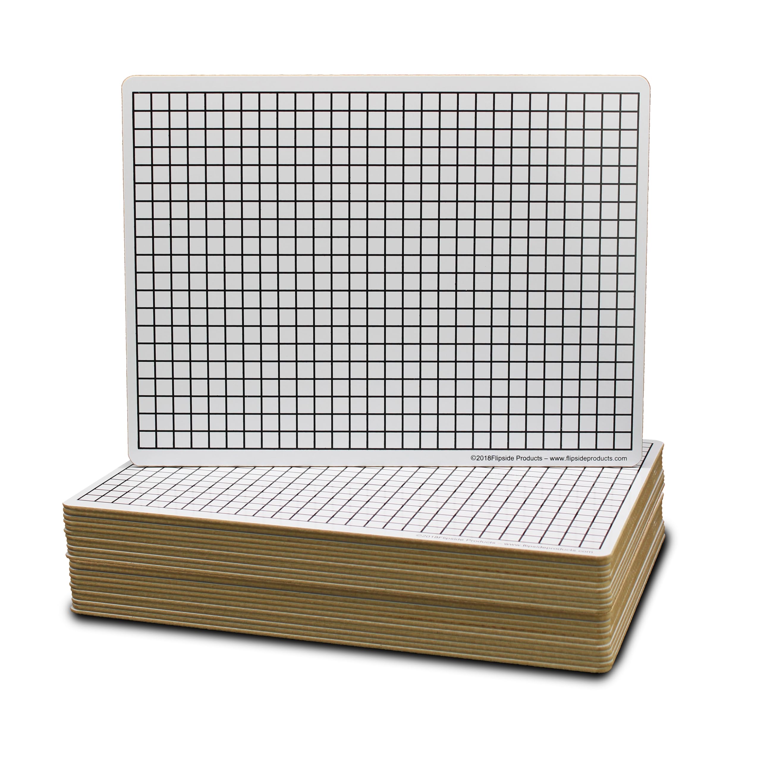 Flipside Products 9 x 12 Two Sided Dry Erase 3/8 Squares Grid Board, Math Manipulatives, Students and Classroom, Grid, Home Scho