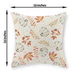 Fall Pillow Covers 16X16 Set Of 2 Pumpkin And Maple Leaf Fall Decor Pillowcase Linen Autumn Thanksgiving Decorative Outdoor Thro