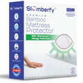 Waterproof Mattress Protector By Slumberfy | Hypoallergenic Bamboo Mattress Protector | Natural + Breathable Jacquard Fabric | K