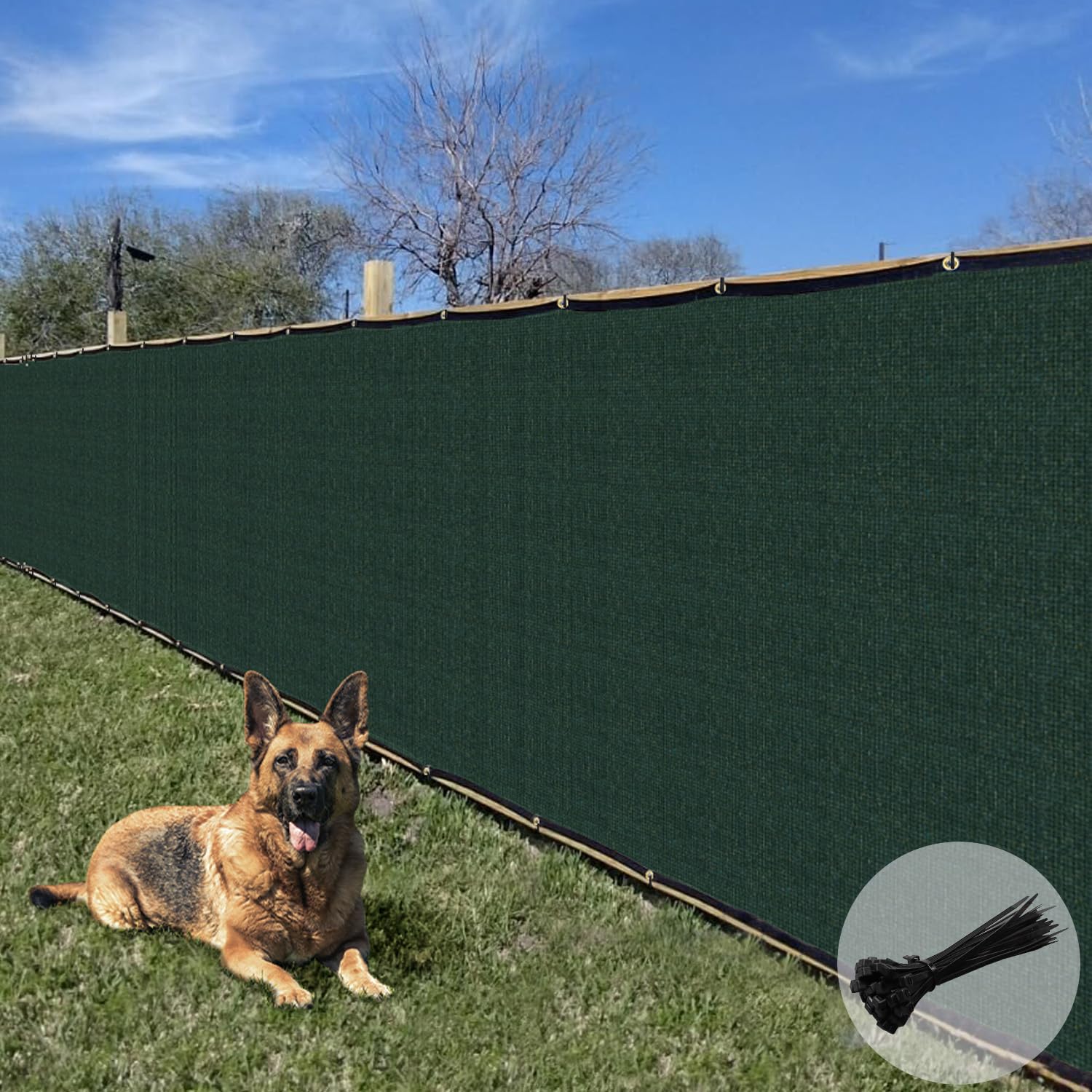 E&K Sunrise 5' X 12' Privacy Fence Screen With Grommets, Outdoor Windscreen Fence Covering Privacy Screen Uv Blockage For Backya