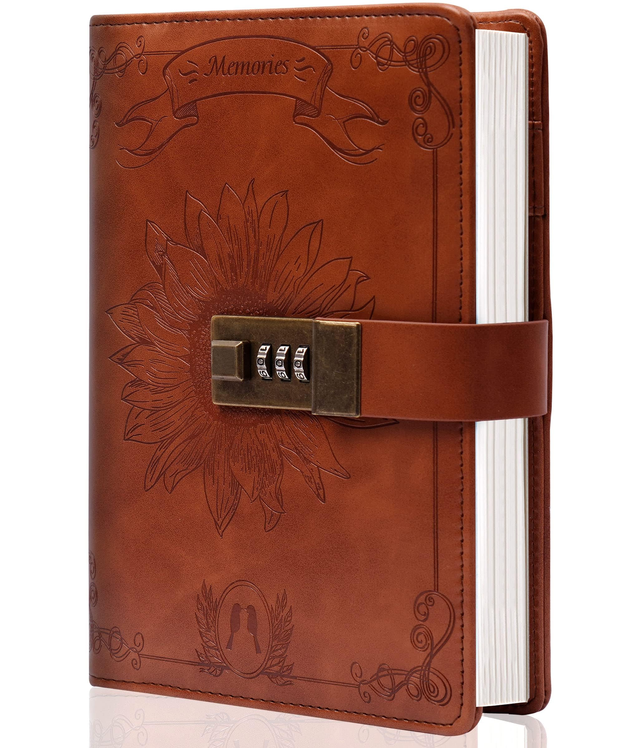 Vintage Journal Diary With Lock For Women Men Lock Journal Refillable Personal Locking Diary Girls Leather Journal For Writing N