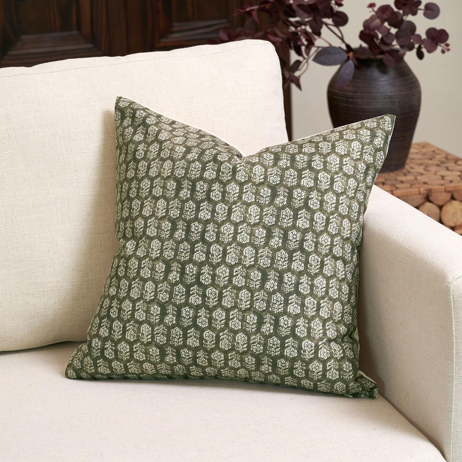 Amor Virisso Floral Pillow Covers 24X24 Couch Pillows For Living Room Decorative Throw Pillow Covers Accent Farmhouse Neutral Pi