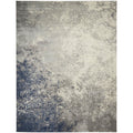 Nourison Passion Charcoal/Ivory 9 x 12 Area-Rug, Modern, Abstract, Easy-Cleaning, Non Shedding, Bed Room, Living Room, Dining 