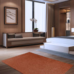 Pet Friendly Solid Color Area Rugs Rust - 2' X 4' Rectangle, Indoor, Stain Resistant, Perfect For Living Room, Bedroom, Dining R