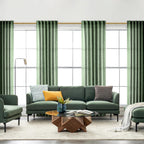 Meetbily Back Tab Curtains 92 Inches Long 2 Panels For Living Room Semi Sheer Pleated Linen Curtain Drape Light Filtering Breath