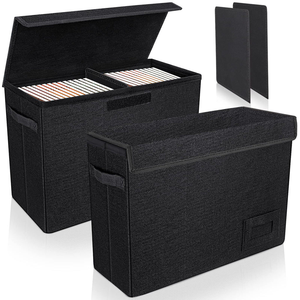 Yscare 2-Pack Comic Book Organizer, Collapsible Comics Book Case With Dividers And Carrying Handles, Comic Short Box Holds 150 C