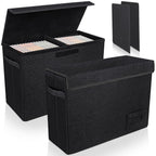Yscare 2-Pack Comic Book Organizer, Collapsible Comics Book Case With Dividers And Carrying Handles, Comic Short Box Holds 150 C