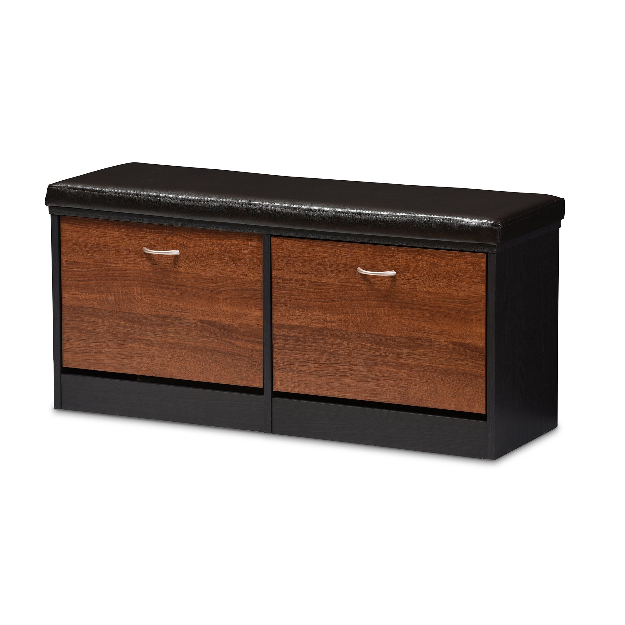 Baxton Studio FP-6791-Oak/Espresso Storage-Benches, Dark Brown