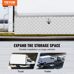 Vevor Underbody Truck Box, 60''  17''  18'' Pickup Storage Box, Heavy Duty Aluminum Diamond Plate Tool Box With Lock And Keys, W