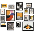 ANERZA 16 PCS Eclectic Wall Art Decor, Modern Maximalist Wall Prints for Bedroom, Bauhaus Posters for Room Aesthetic, Wall Colla