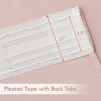 Miulee Baby Pink Back Tab Blackout Curtains 84 Inch Length 2 Panels Set For Living Room Bedroom Privacy, Rod Pocket/Pinch Pleated Thermal Insulated Room Darkening Light Blocking Curtains 52X84 Inch