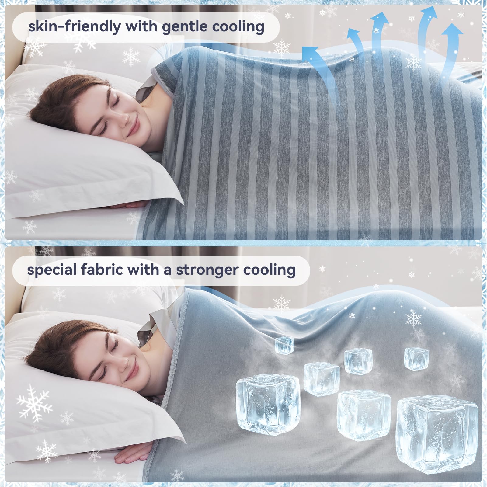 Guohaoi Cooling Blanket (90''X90''Queen Size) For Hot Sleepers And Night Sweats,100% Oeko-Tex Certified,Arc-Chill Q-Max >0.5 Coo