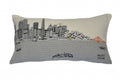 HomeRoots Cream 24' White San Francisco Daylight Skyline Lumbar Decorative Pillow