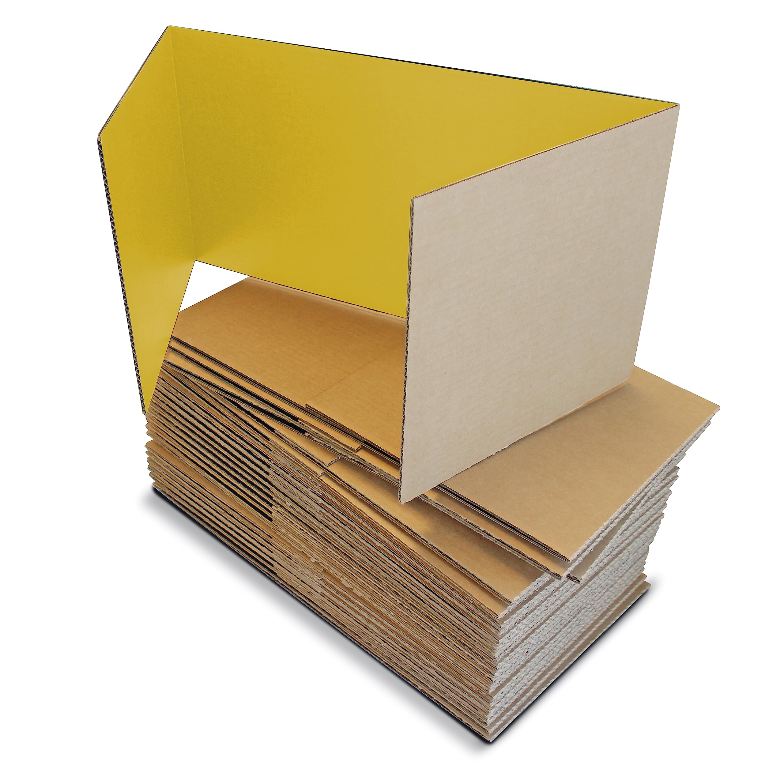 12 X 48 Study Carrel Yellow Corrugated Pack Of 12