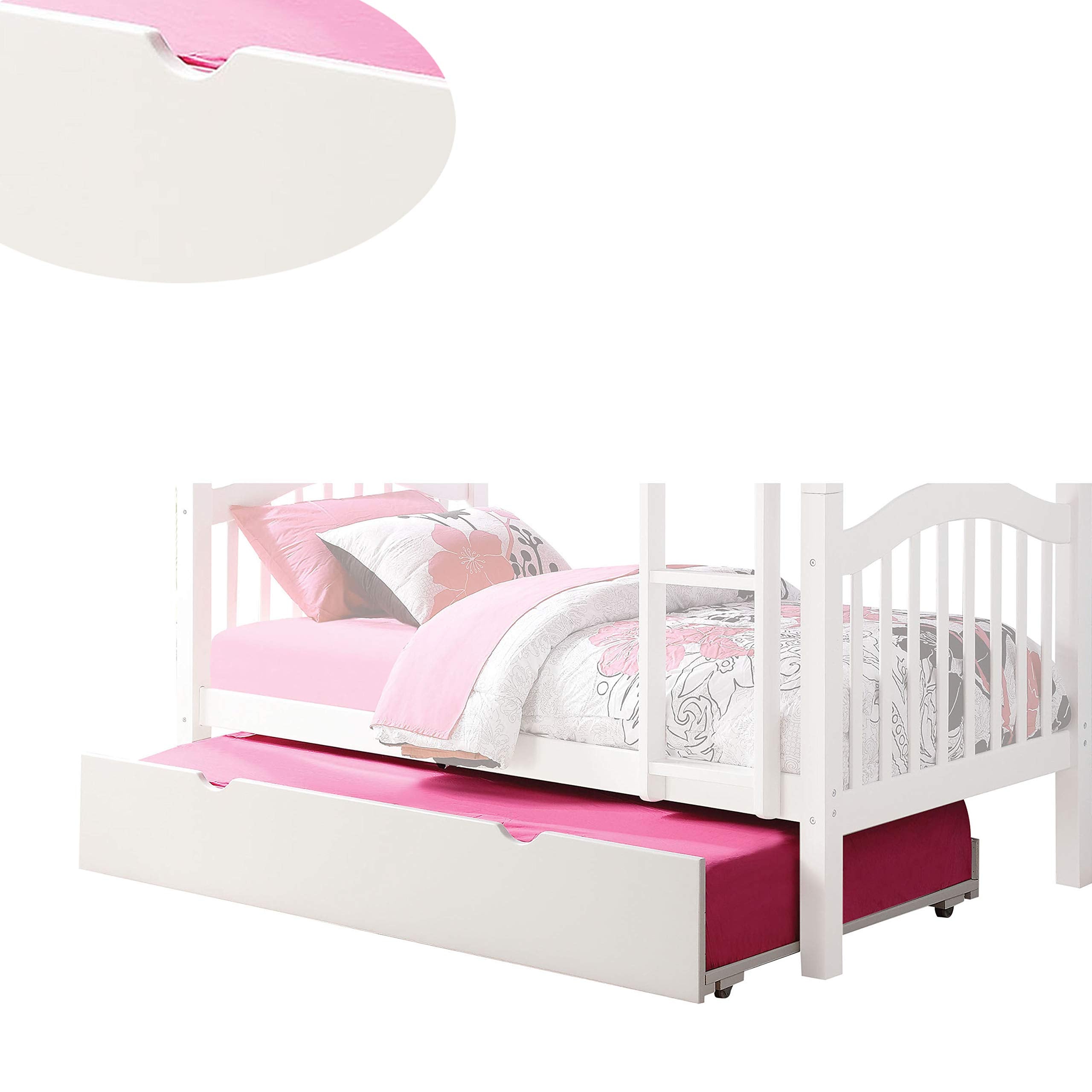 Benjara Twin Size Wooden Trundle