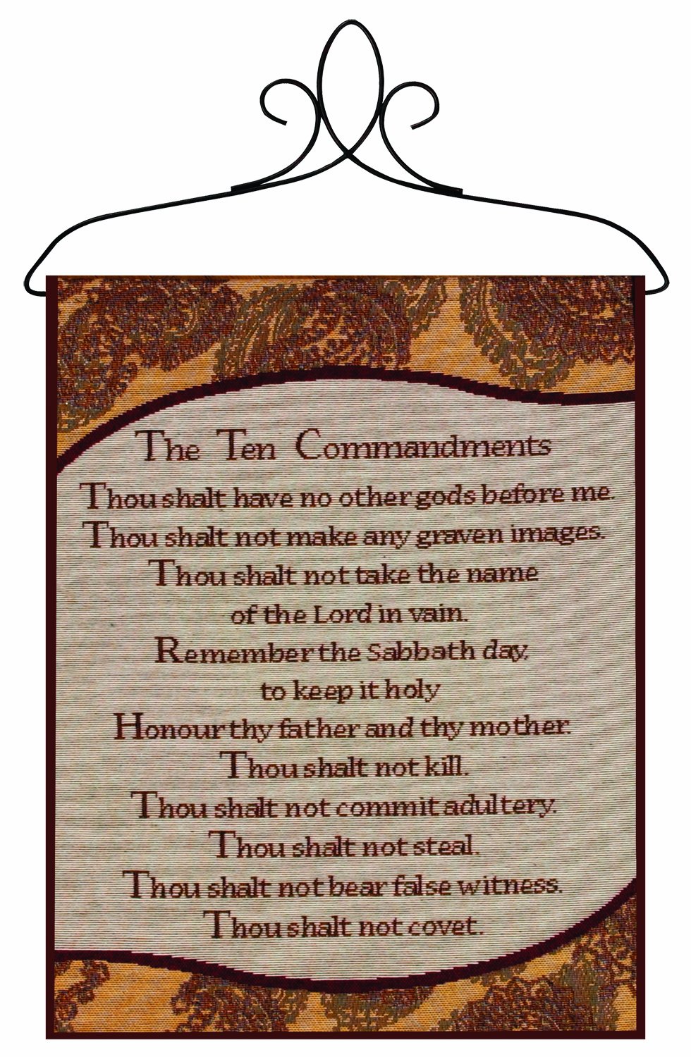 Manual Inspirational Collection 13 X 18-Inch Wall Hanging with Frame, Ten Commandments