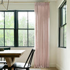 Twopages Pink Lemonade Pinch Pleated Drape 108 Inch Length Linen Light Filtering Room Darkening Curtain For Bedroom, Double Laye