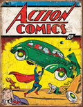 Desperate Enterprises Action Comics No 1 Cover Tin Sign, 12.5 W x 16 H