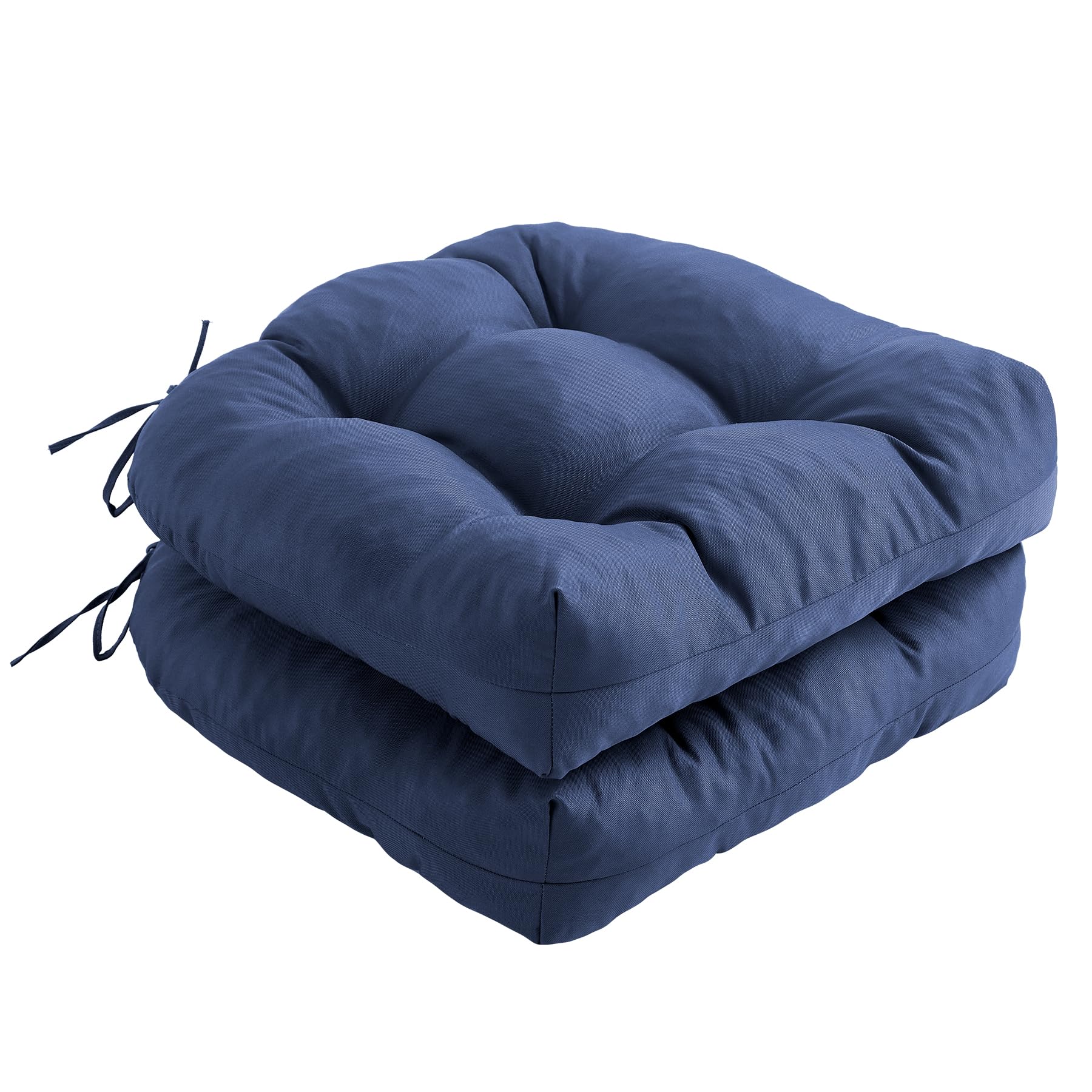 Ipynbap Outdoor Chair Cushions Set Of 2, Patio Furniture Cushions For Wicker Chair, 17X17 Tufted Outdoor Seat Cushion With Ties,