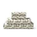 Brielle Home Flannel Sheet Set Cotton Soft Warm & Cozy Modern Chic With Elastic Deep Pockets, Full, Deer Ivory