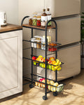 CHOEZON Slim Storage Cart, Storage Shelf on Wheels, Storage Rack with PullOut Baskets, Movable Cart with Handles, for Kitchen, 