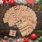 Elephant-Package 24 Pcs Diy Kraft Paper Christmas Advent Calendar Boxes, 24 Days Advent Countdown Gift Boxes, Christmas Cardboar