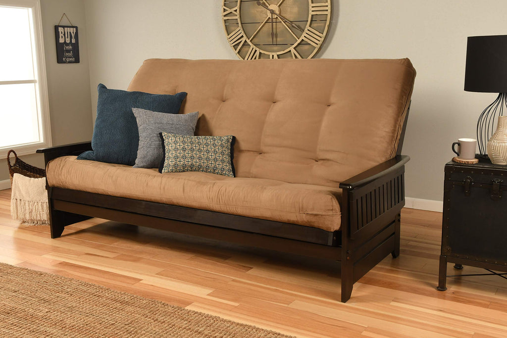Kodiak Furniture Phoenix Futon Set, Queen, Suede Peat Mattress