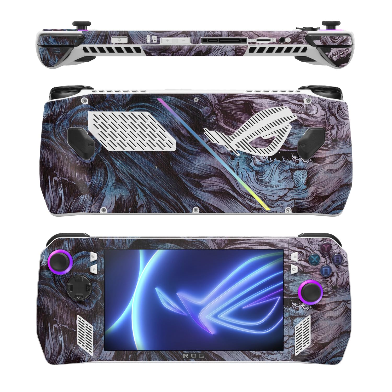 Mightyskins Skin Compatible With Asus Rog Ally - Angry Ripple | Protective, Durable, And Unique Vinyl Decal Wrap Cover | Easy To