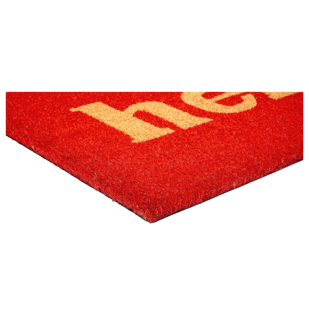 Calloway Mills 100281729Rnb Block Hello Doormat, 17' X 29', Red/Natural