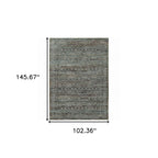 HomeRoots 510020 9 x 12 ft. Blue & Purple Oriental Power Loom Stain Resistant Rectangle Area Rug