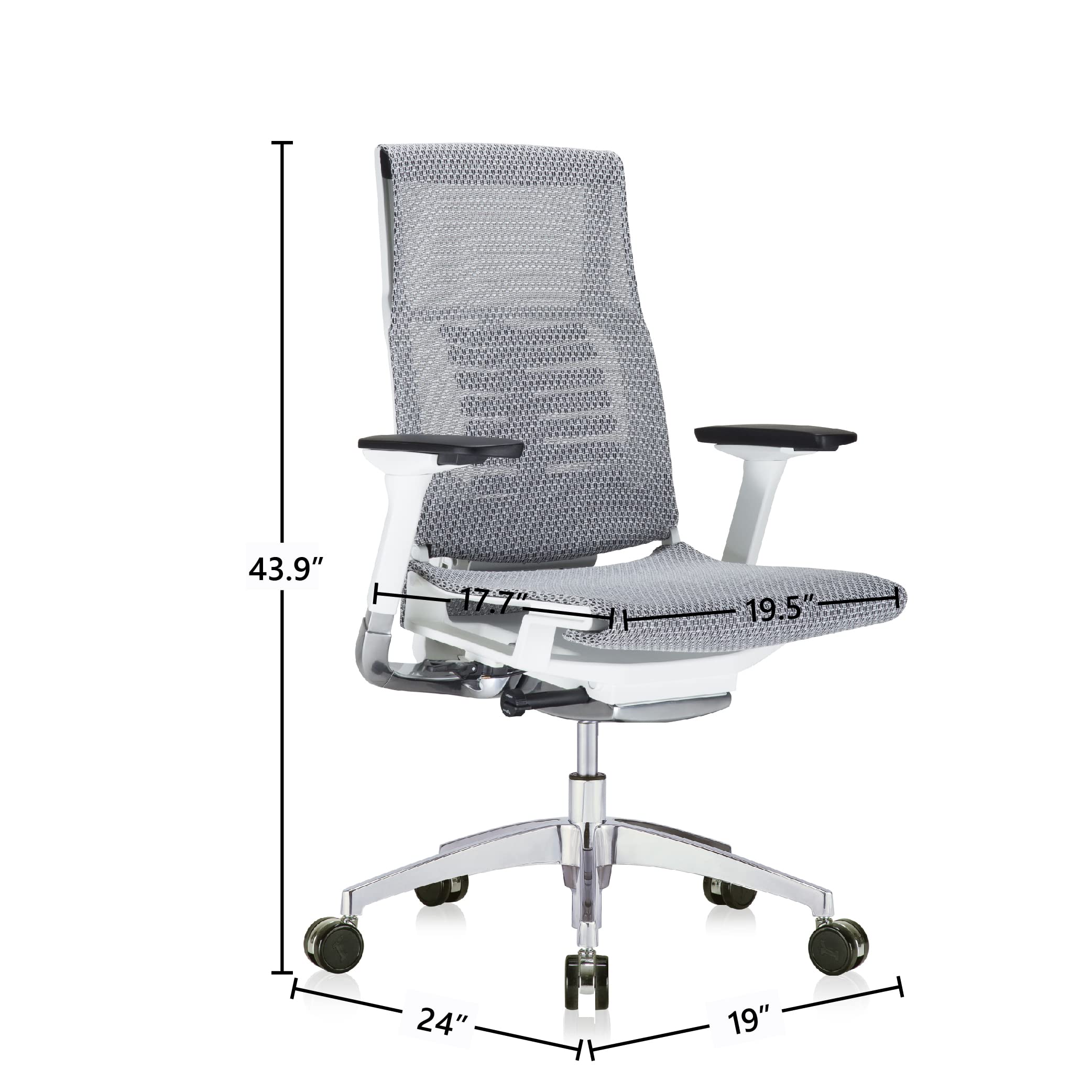 Eurotech Seating Powerfit White Frame-All Mesh Desk Chair