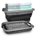 BROOKSTONE, 1 UNIT, 11 GALLONS - [OUR LARGEST BASKET EVER] 24 Collapsible Laundry Basket, Comfort Non-Slip Grip Handles, Minimal