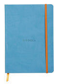 Rhodia 117407C - Soft Turquoise Notebook - A5 - Lined - 160 Pages - Clairefontaine Ivory Paper 90 G/M - Bookmark, Elastic Closur
