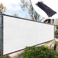 Royal Shade Custom Size 4' X 69' White Fence Privacy Screen Windscreen Cover Netting Mesh Fabric Cloth - Cable Zip Ties Included