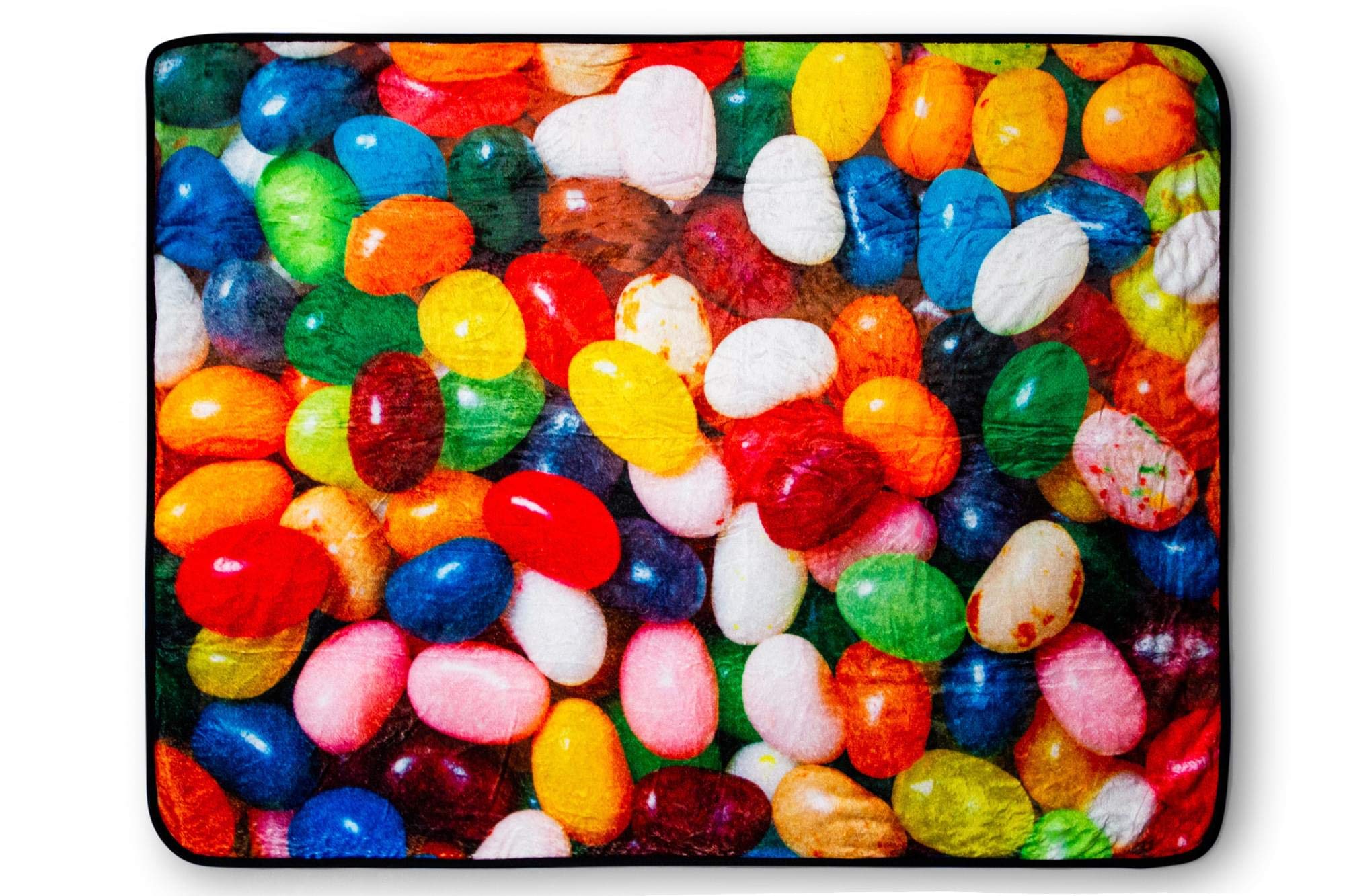 Just Funky Jelly Bean Soft Throw Blanket | 45 X 60 Inch Cozy Lightweight Fleece Blanket