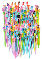Yyaaloa 140Pcs Cute Cartoon Novelty Gel Ink Pens Cartoon Animal Writing Pens 0.5 Mm Black Ink Assorted Styles Fun Kawaii Pens Bu