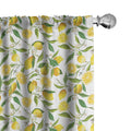 Ambesonne Nature Window Curtains Pack Of 2, Exotic Lemon Tree Branches Yummy Delicious Kitchen Gardening Design, Lightweight Set