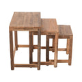 Jofran Reclamation Rustic Reclaimed Solid Wood Three-Piece Nesting Tables