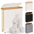 Toilet Paper Storage Basket with Lid  The Ultimate Bathroom Organizer, Free Standing Toilet Paper Holder for Up to 12 Mega Roll