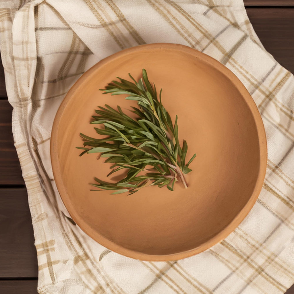 Creative Co-Op Large Terracotta Bowl, 2" - Natural Orange, Model DF0794