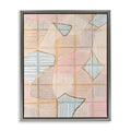 Stupell Industries Pastel Patterned Shapes Framed Floater Canvas Wall Art by Vanna Lam