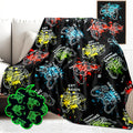Hwing Gaming Blanket Glow In The Dark Blanket Soft Fuzzy Gamer Throw Blanket Boys Room Decor Gamer Gifts For Men Teens Couch Sof