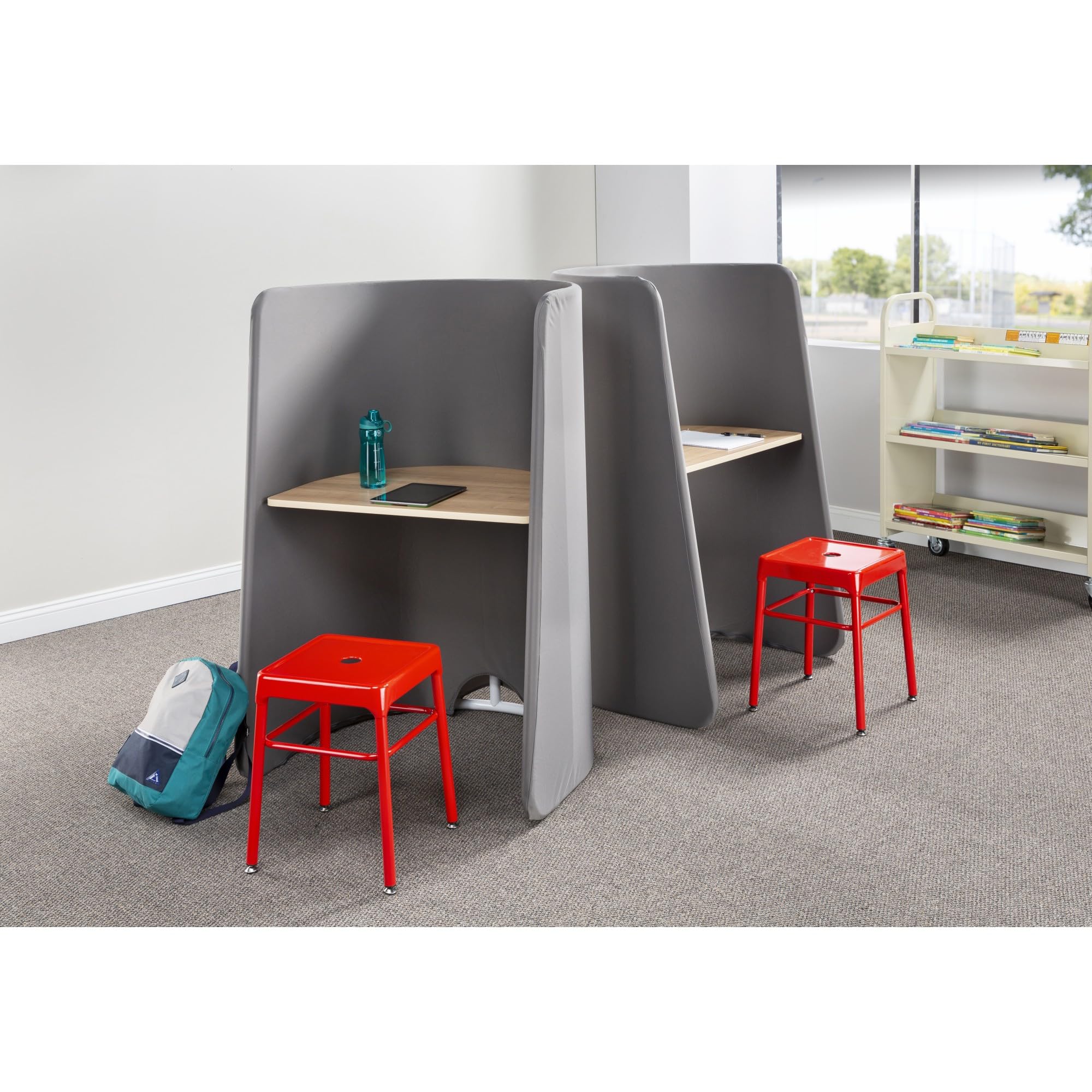 Safco Products Steel Stool Standard Height, Red