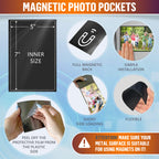 Juzari 10 Pack 5X7 Magnetic Picture Frames For Refrigerator - Magnet Picture Frames For Fridge - Magnetic Photo Sleeves - Magnet