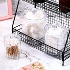 9 Pack Acrylic Holder Dispenser Plastic Apothecary Jars With Lids For Cotton Ball, 10/22/39 Oz Clear Plastic Storage Jars Floss