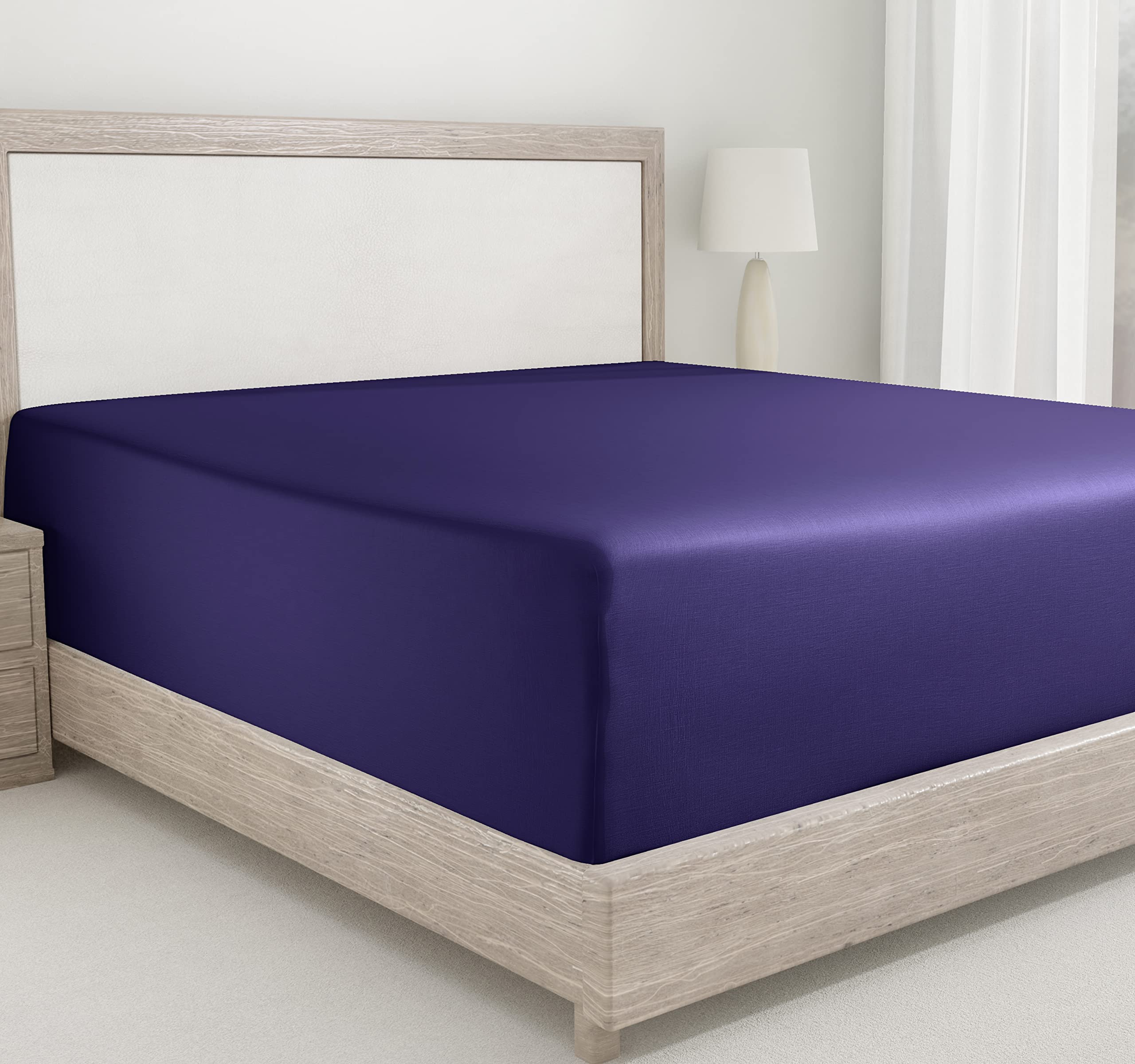 California Design Den Deep Pocket Full Size Fitted Sheet, Soft 400 Thread Count 100% Cotton Sateen, No Pop-Off Elastic, Durable